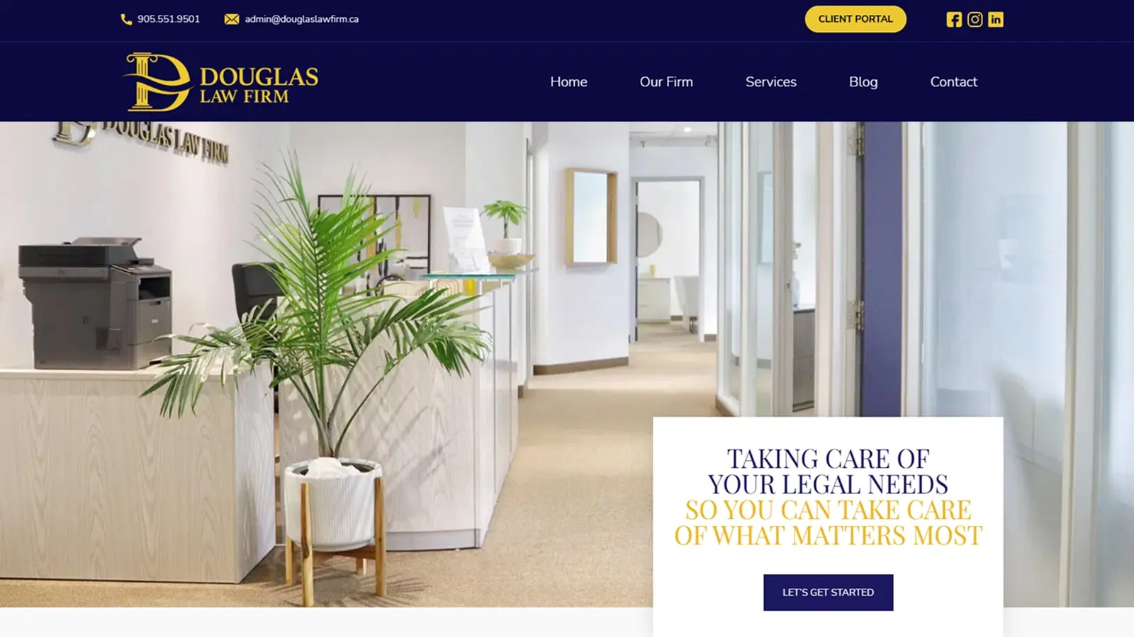 Douglas Law Firm website screenshot