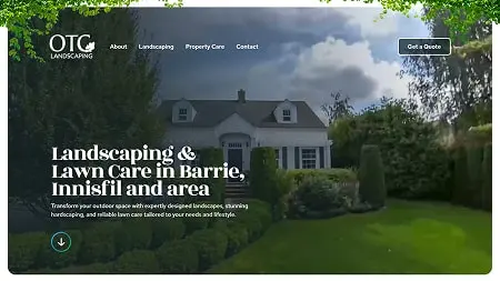 OTC Landscaping website thumbnail