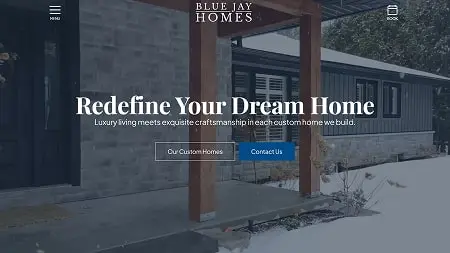 Blue Jay Homes website thumbnail