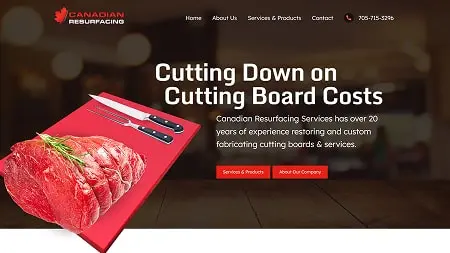 Canadian Resurfacing website thumbnail
