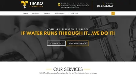 Timko Plumbing website thumbnail